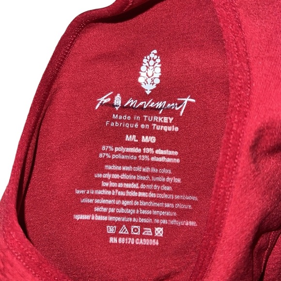 {NWOT Free People Movement Every Single Time Bra Tan Black XS/S & Red M/L} - Picture 11 of 13